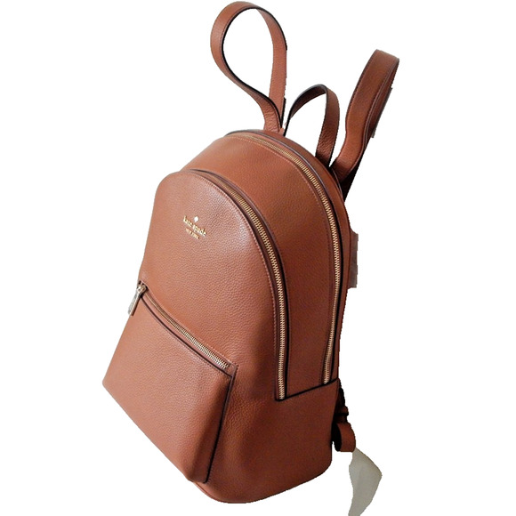NWT Kate Spade New York LENA Leather Zipper Closure Top Handle Brown Backpack - Picture 7 of 13